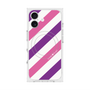 Premium Square Case with MagSafe［ Big Stripe - Purple × Pink ］