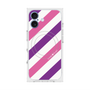 Premium Square Case with MagSafe［ Big Stripe - Purple × Pink ］