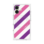 Premium Square Case with MagSafe［ Big Stripe - Purple × Pink ］