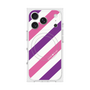 Premium Square Case with MagSafe［ Big Stripe - Purple × Pink ］