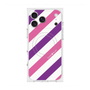Premium Square Case with MagSafe［ Big Stripe - Purple × Pink ］