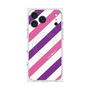 Premium Square Case with MagSafe［ Big Stripe - Purple × Pink ］