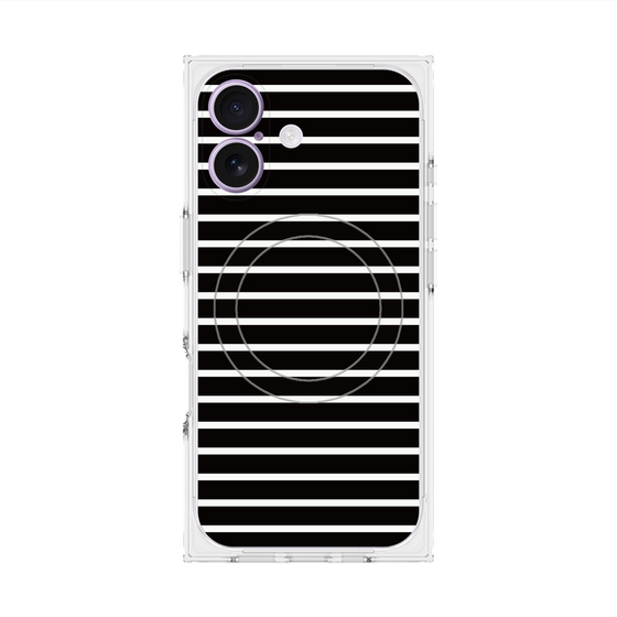 Premium Square Case with MagSafe［ Middle Border - Black ］