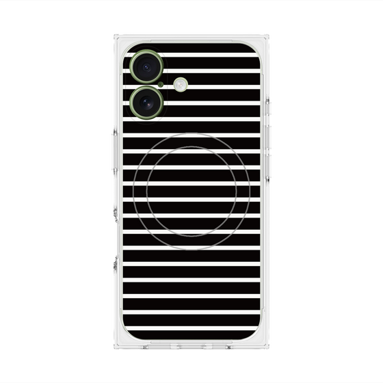 Premium Square Case with MagSafe［ Middle Border - Black ］