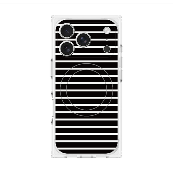 Premium Square Case with MagSafe［ Middle Border - Black ］