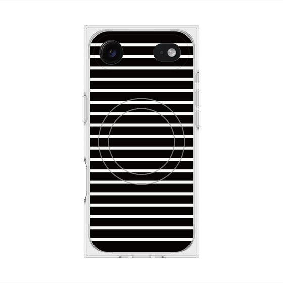 Premium Square Case with MagSafe［ Middle Border - Black ］