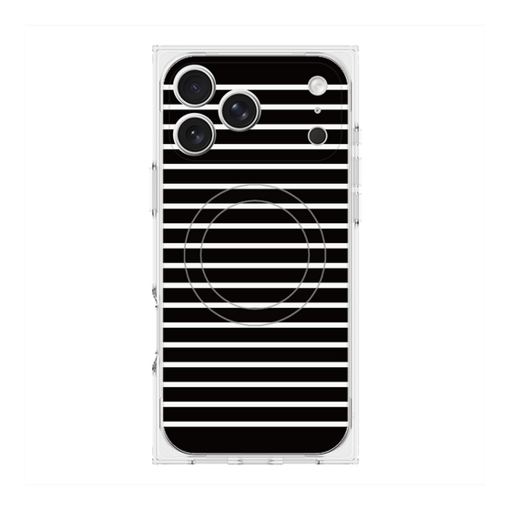 Premium Square Case with MagSafe［ Middle Border - Black ］