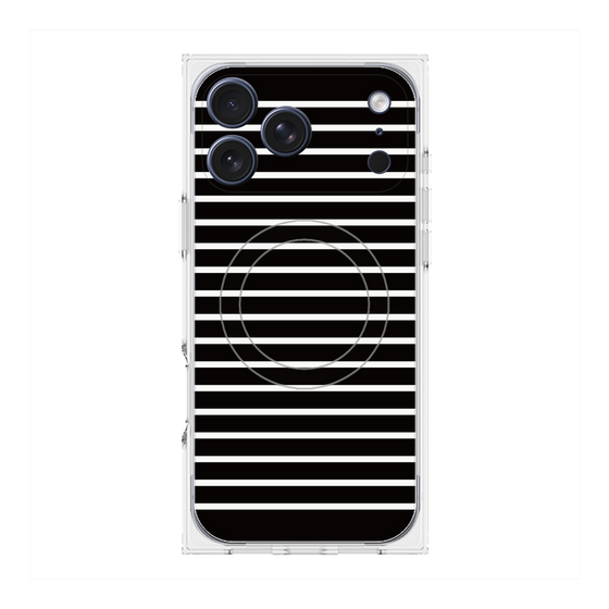 Premium Square Case with MagSafe［ Middle Border - Black ］