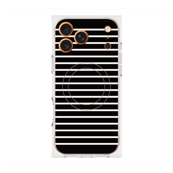 Premium Square Case with MagSafe［ Middle Border - Black ］