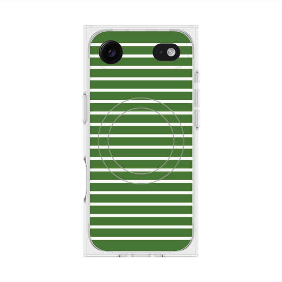 Premium Square Case with MagSafe［ Middle Border - Green ］