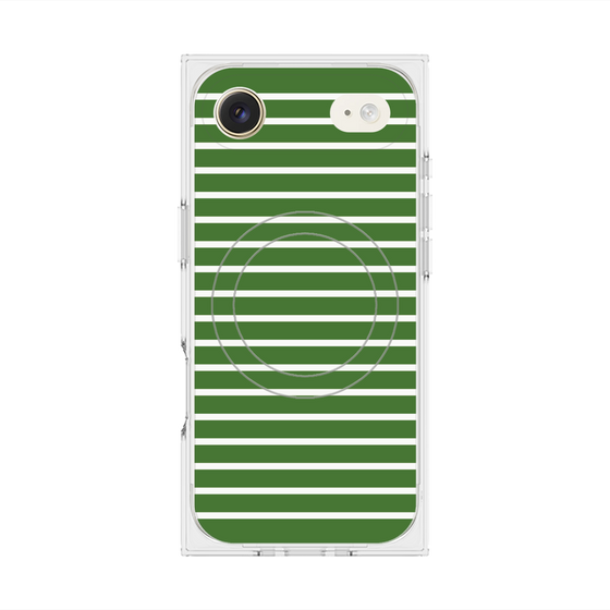Premium Square Case with MagSafe［ Middle Border - Green ］