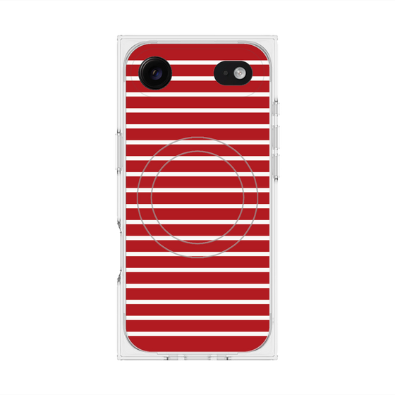 Premium Square Case with MagSafe［ Middle Border - Red ］