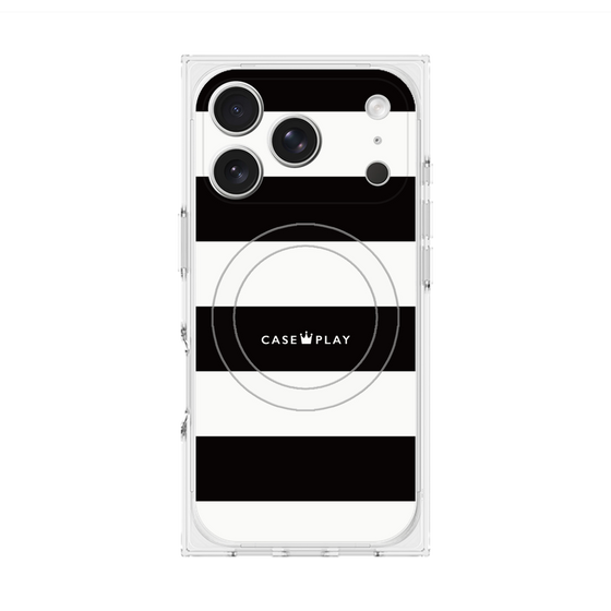 Premium Square Case with MagSafe［ Big Border - Black ］