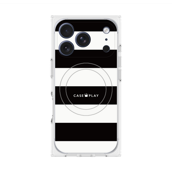 Premium Square Case with MagSafe［ Big Border - Black ］