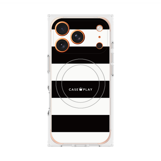 Premium Square Case with MagSafe［ Big Border - Black ］