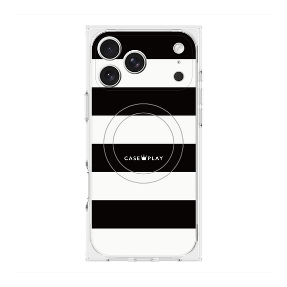 Premium Square Case with MagSafe［ Big Border - Black ］