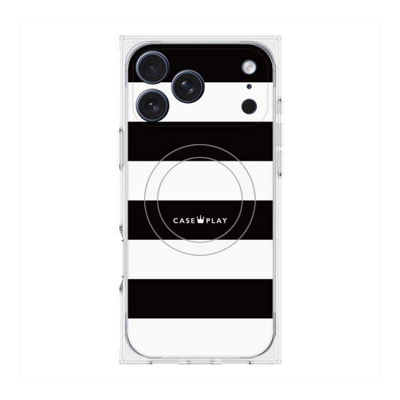 Premium Square Case with MagSafe［ Big Border - Black ］