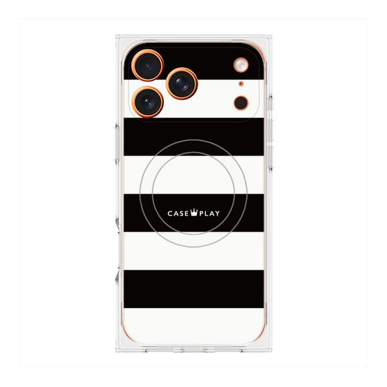 Premium Square Case with MagSafe［ Big Border - Black ］