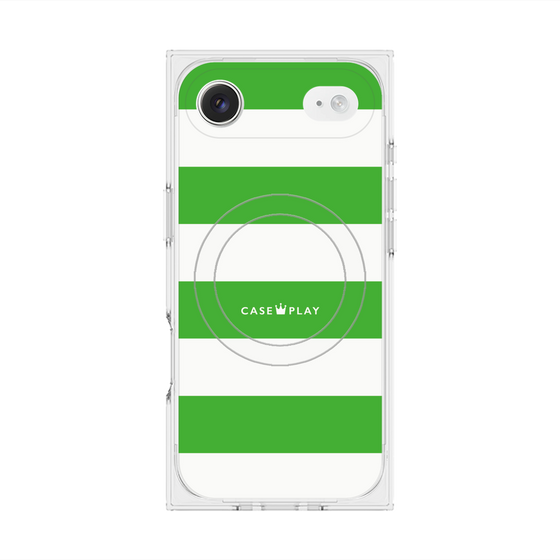 Premium Square Case with MagSafe［ Big Border - Green ］