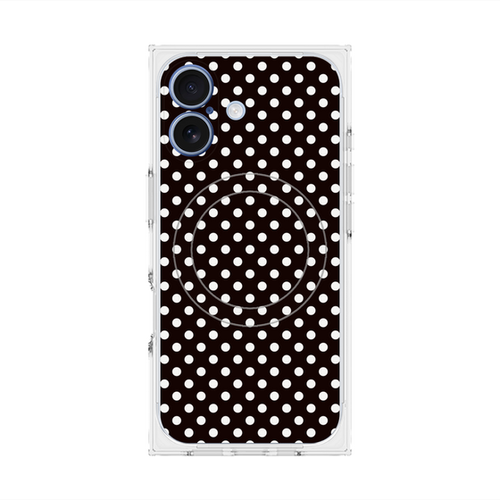 Premium Square Case with MagSafe［ Small Dot - Black ］