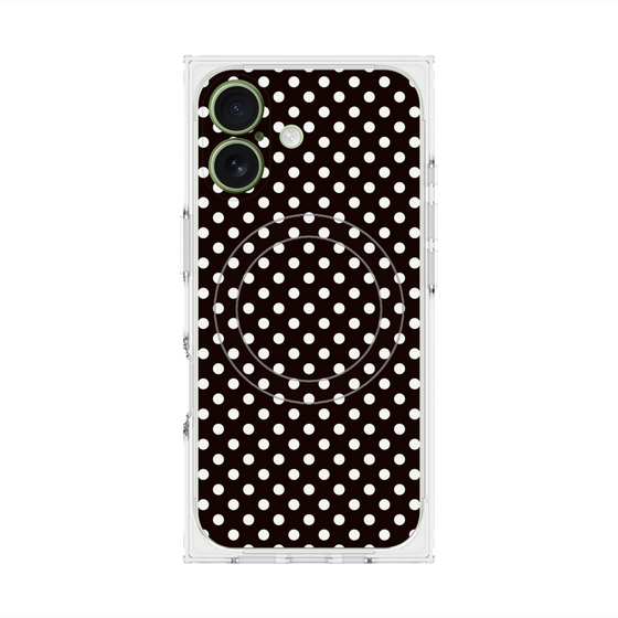 Premium Square Case with MagSafe［ Small Dot - Black ］