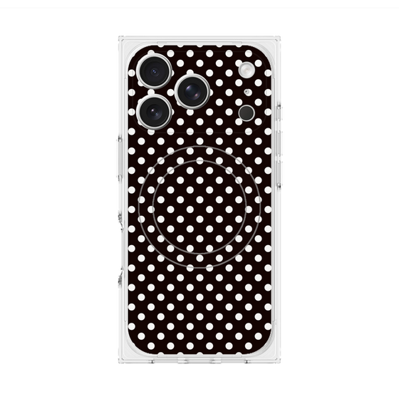 Premium Square Case with MagSafe［ Small Dot - Black ］