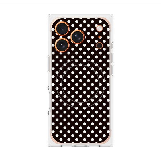 Premium Square Case with MagSafe［ Small Dot - Black ］