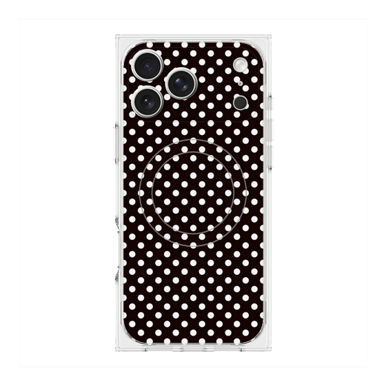 Premium Square Case with MagSafe［ Small Dot - Black ］
