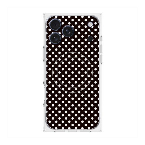 Premium Square Case with MagSafe［ Small Dot - Black ］
