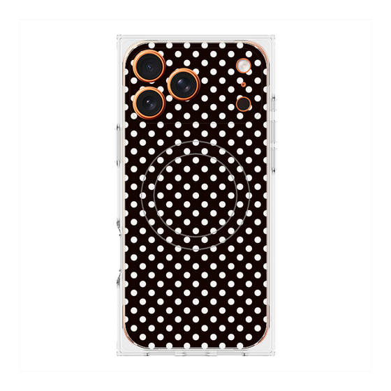 Premium Square Case with MagSafe［ Small Dot - Black ］