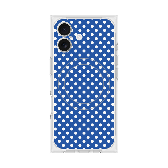 Premium Square Case with MagSafe［ Small Dot - Blue ］