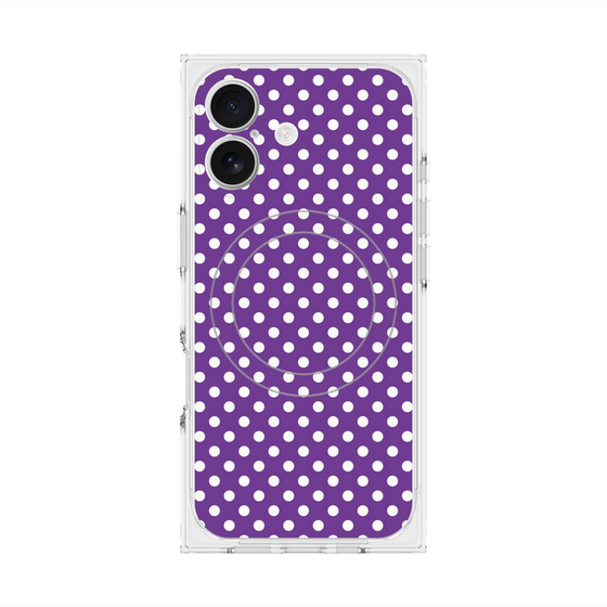 Premium Square Case with MagSafe［ Small Dot - Purple ］