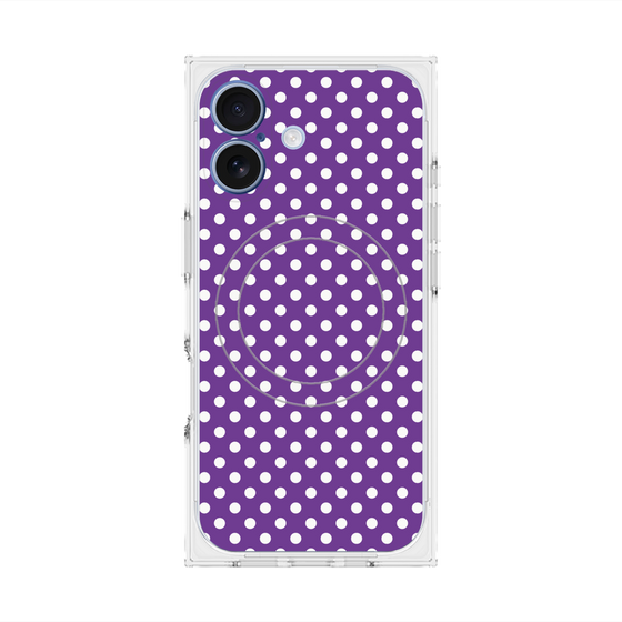 Premium Square Case with MagSafe［ Small Dot - Purple ］