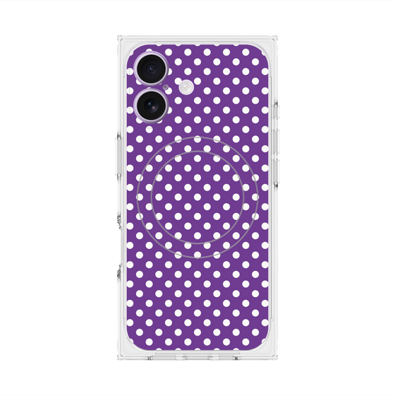 Premium Square Case with MagSafe［ Small Dot - Purple ］