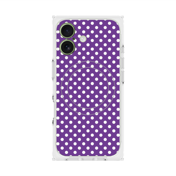 Premium Square Case with MagSafe［ Small Dot - Purple ］