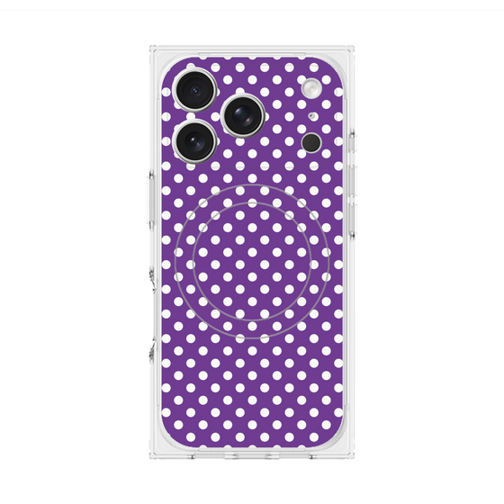 Premium Square Case with MagSafe［ Small Dot - Purple ］