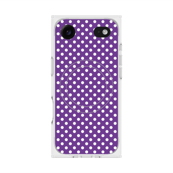 Premium Square Case with MagSafe［ Small Dot - Purple ］