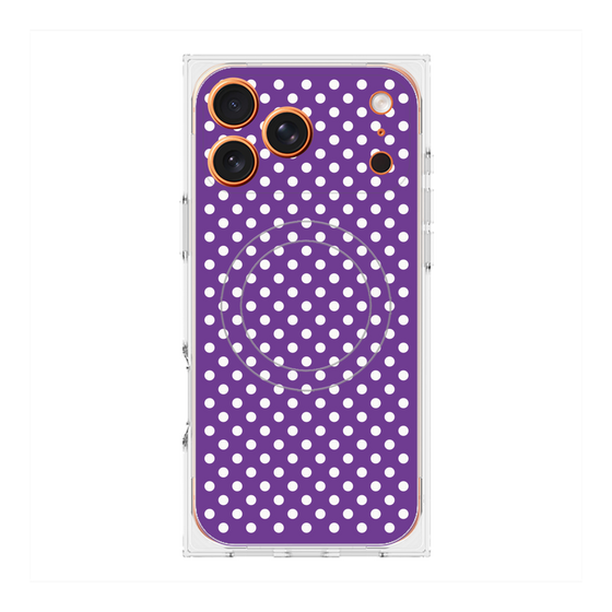 Premium Square Case with MagSafe［ Small Dot - Purple ］