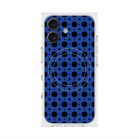 Premium Square Case with MagSafe［ Shower Dot - Blue ］