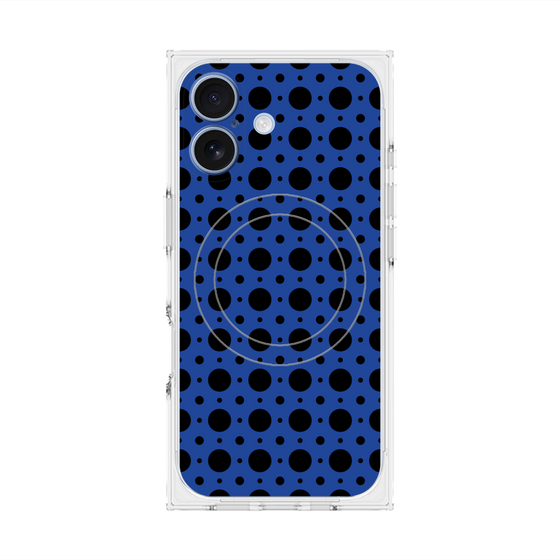 Premium Square Case with MagSafe［ Shower Dot - Blue ］