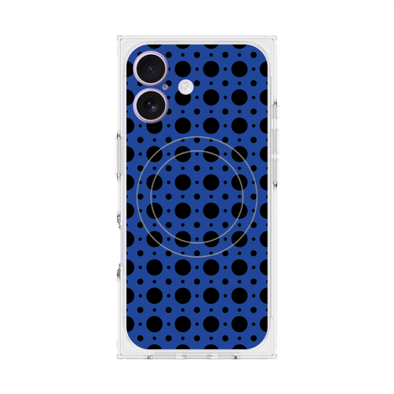 Premium Square Case with MagSafe［ Shower Dot - Blue ］