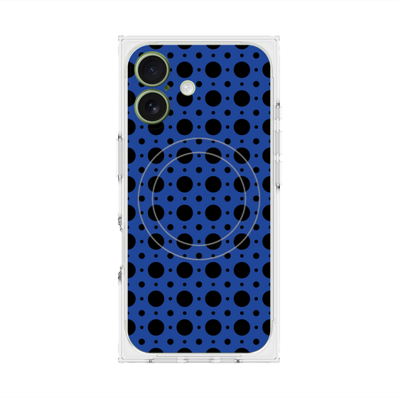 Premium Square Case with MagSafe［ Shower Dot - Blue ］