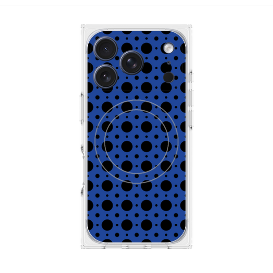 Premium Square Case with MagSafe［ Shower Dot - Blue ］
