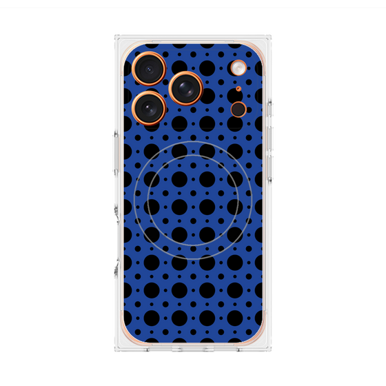 Premium Square Case with MagSafe［ Shower Dot - Blue ］