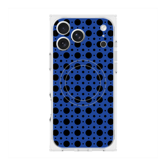 Premium Square Case with MagSafe［ Shower Dot - Blue ］