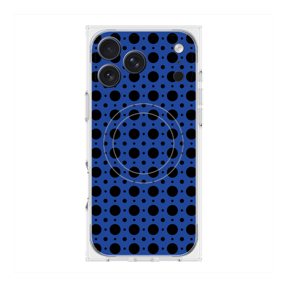 Premium Square Case with MagSafe［ Shower Dot - Blue ］