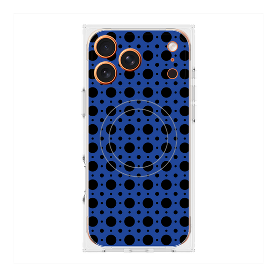 Premium Square Case with MagSafe［ Shower Dot - Blue ］