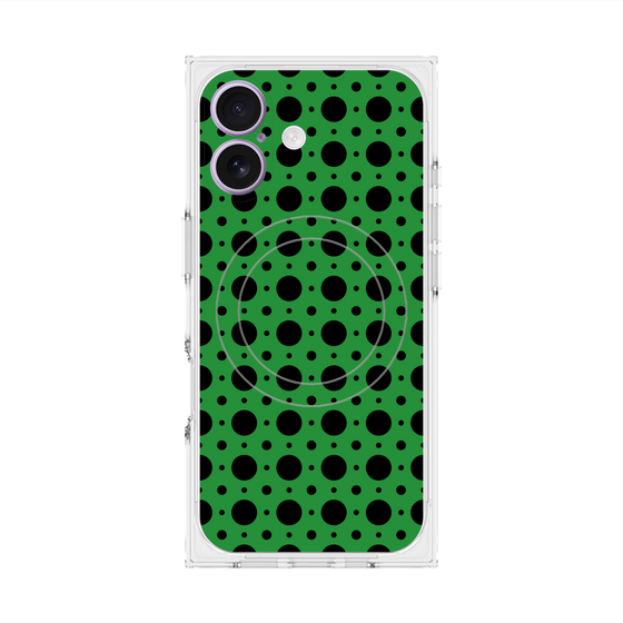 Premium Square Case with MagSafe［ Shower Dot - Green ］