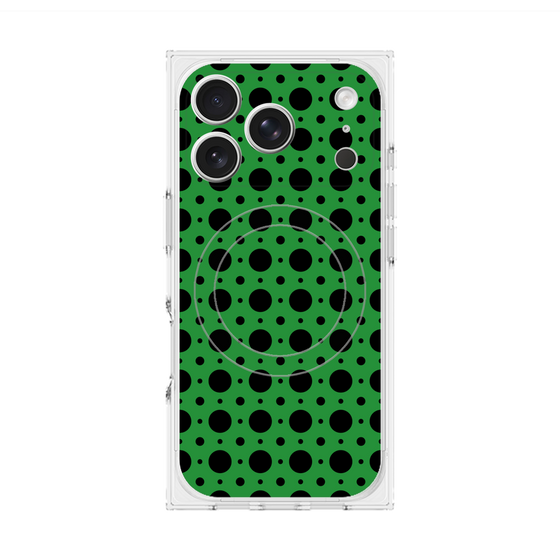 Premium Square Case with MagSafe［ Shower Dot - Green ］
