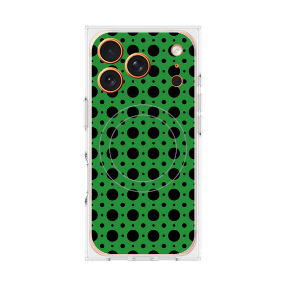 Premium Square Case with MagSafe［ Shower Dot - Green ］